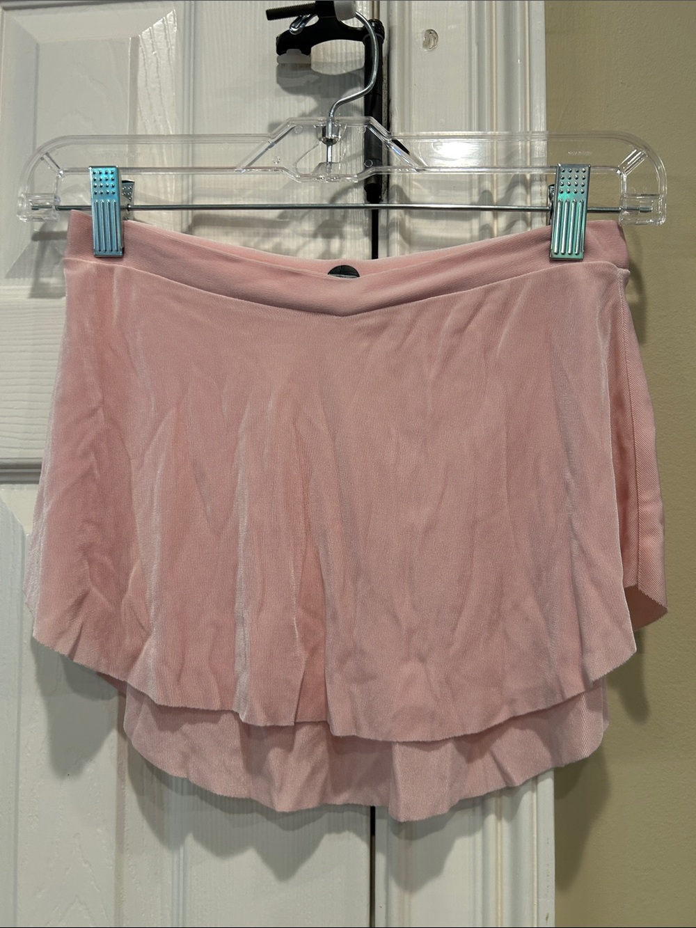 Light Pink Layered Skater Mini Skirt